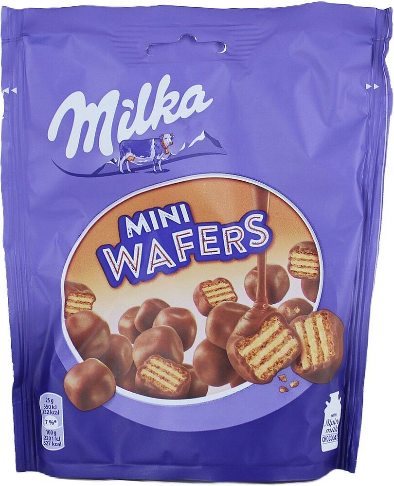 Վաֆլի շոկոլադապատ «Milka Mini Wafer» 110գ