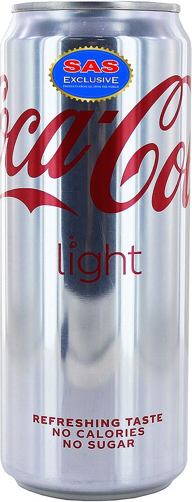 Refreshing carbonated drink "Coca Cola Light" 0.33l
