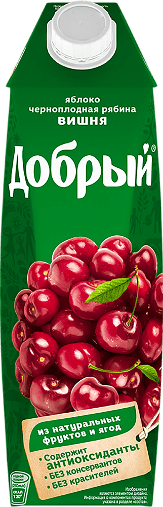 Nectar "Dobriy" 1l Apple, cherry & rowanberry