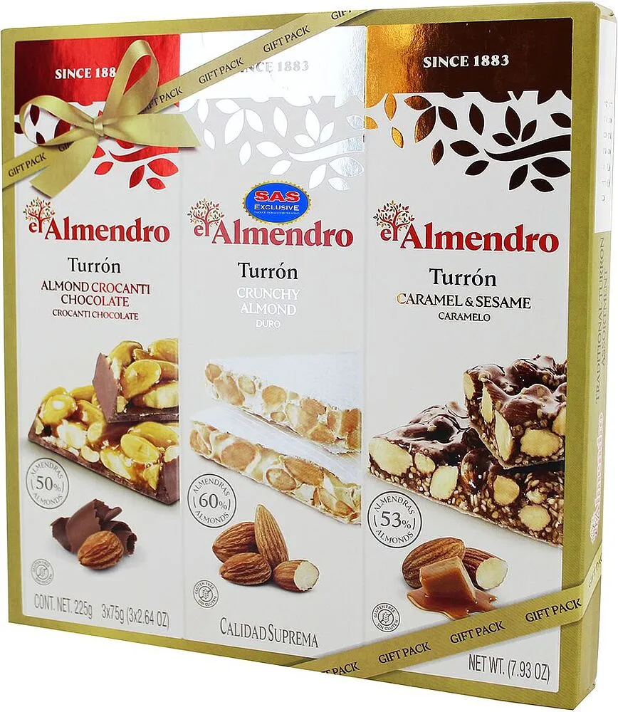 Caramel turron ''El Almendro" 225g  