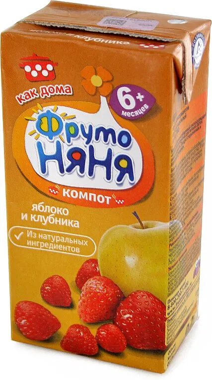 Компот "Фруто Няня" 0.2л Яблоко и Клубника