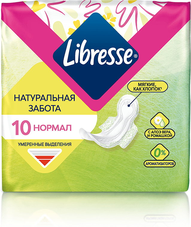 Sanitary towels "Libresse Natural Care Ultra Normal" 10pcs