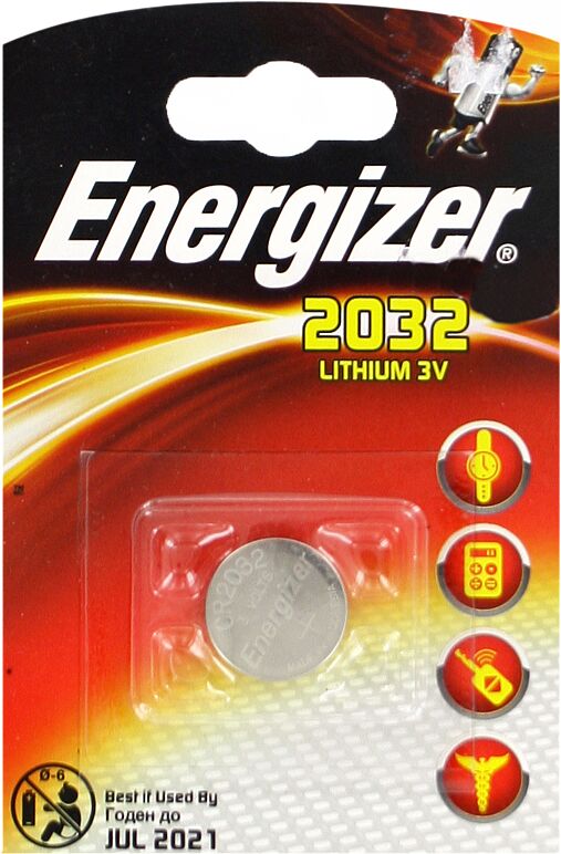 Литиевая батарейка "Energizer 2032 3V" 1шт