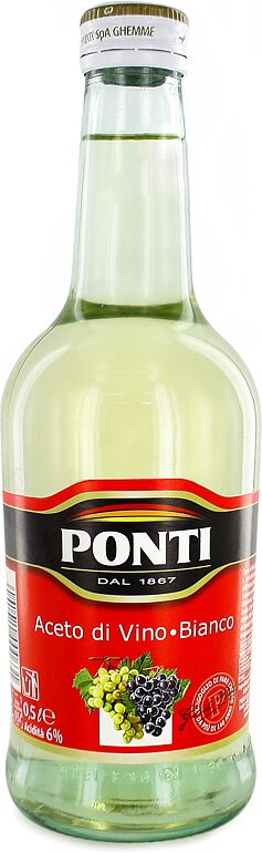 Wine vinegar "Ponti" 0.5l  6% 