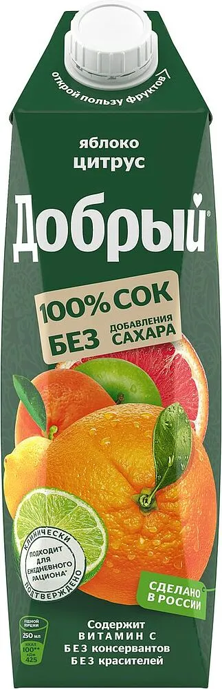Juice "Добрый" 1l Citrus & apple