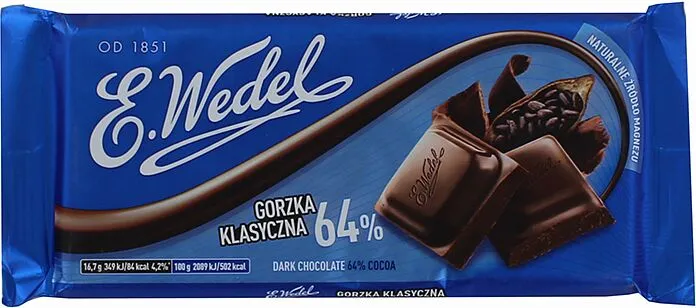 Шоколадная плитка "E. Wedel" 100г