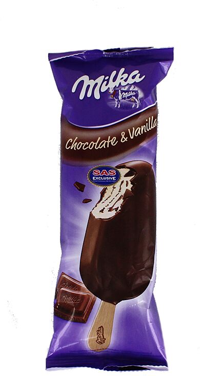 Мороженое шоколадно-ванильное "Milka" 71г