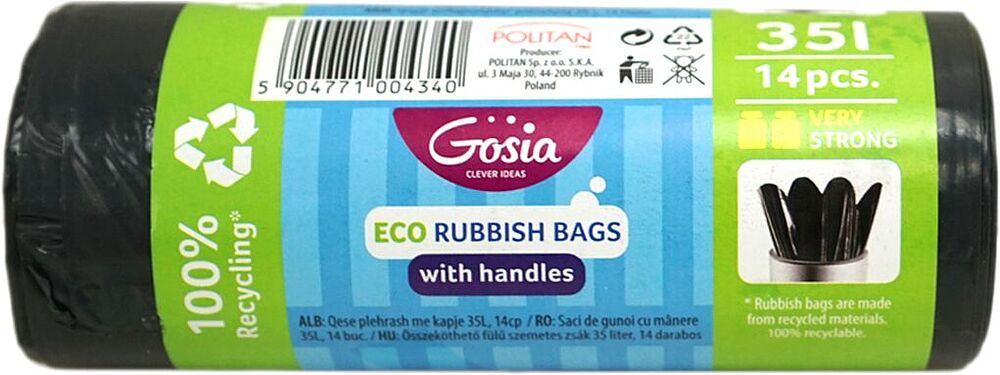 Мешки для мусора "Gosia ECO" 35л
