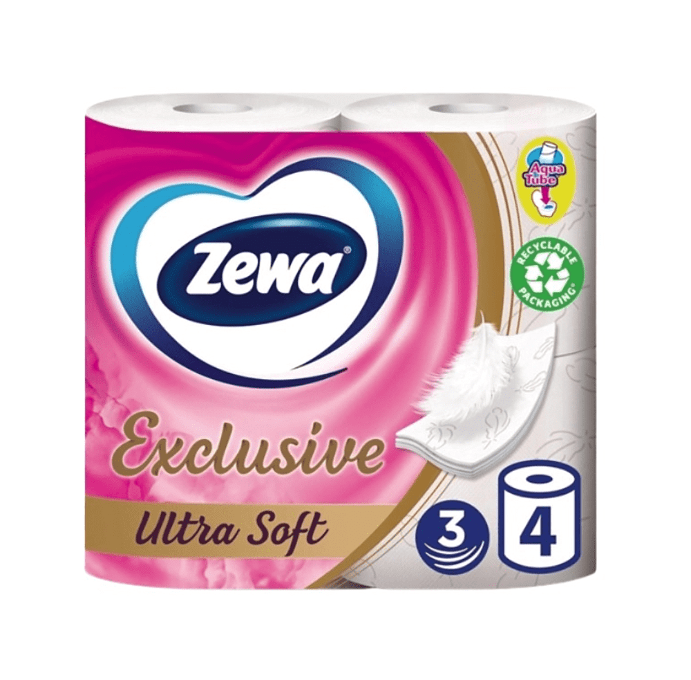 Туалетная бумага "Zewa Exclusive Ultra Soft" 4 шт 