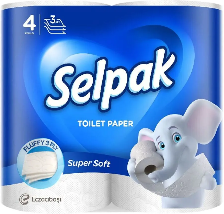 Туалетная бумага "Selpak" 4 шт