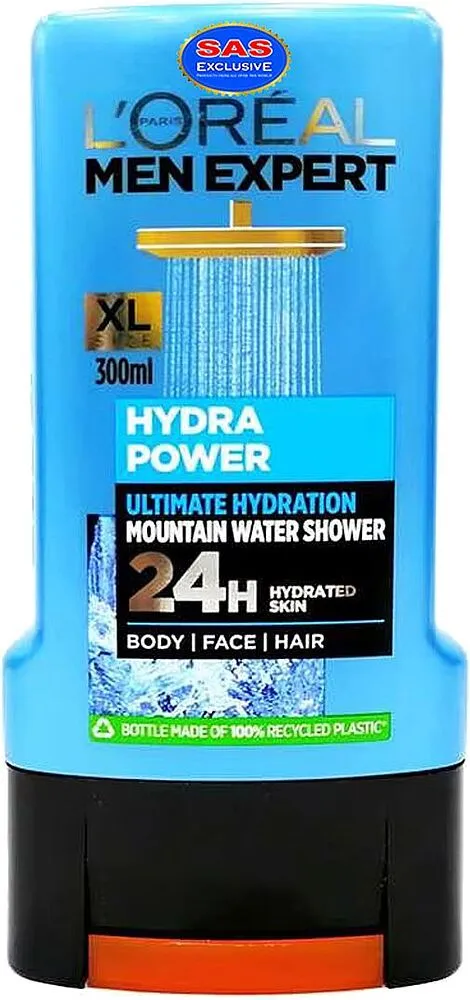 Լոգանքի գել «L' Oreal Men Expert Hydra Power» 300մլ