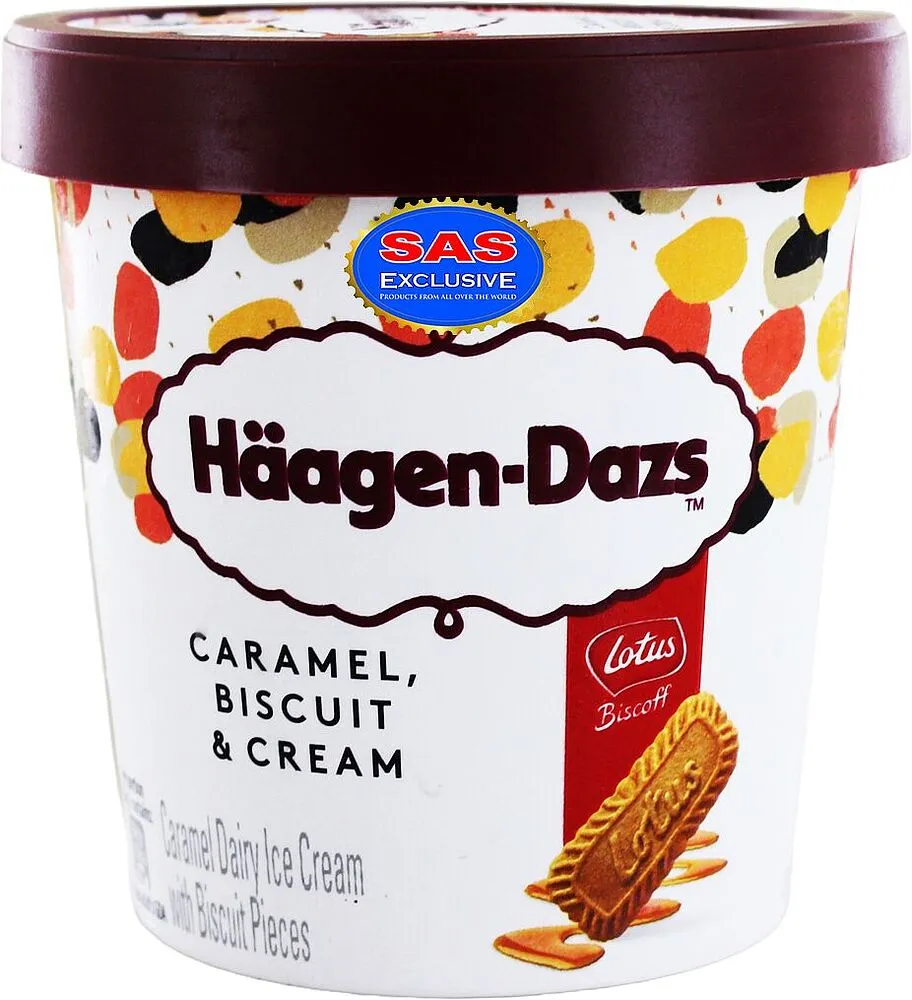 Мороженое карамельное "Haagen-Dazs Lotus" 400г 