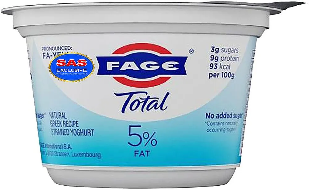 Йогурт натуральный "Fage Total" 150г, жирность: 5%
