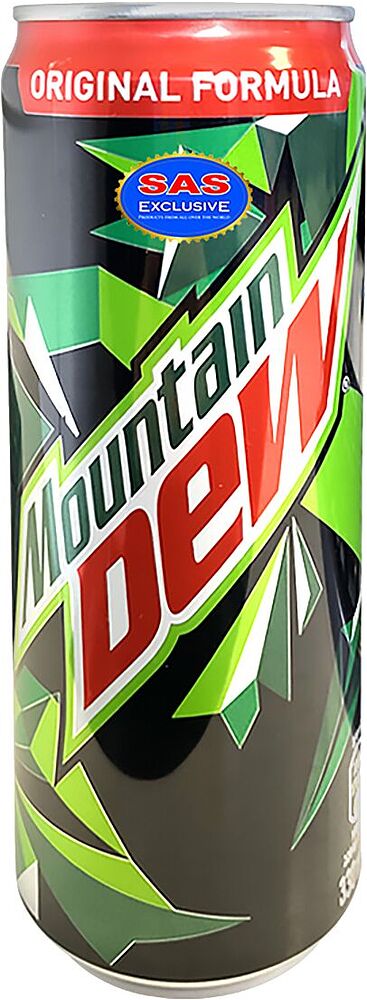 Զովացուցիչ գազավորված ըմպելիք ցիտրուսային «Mountain Dew» 0.33լ