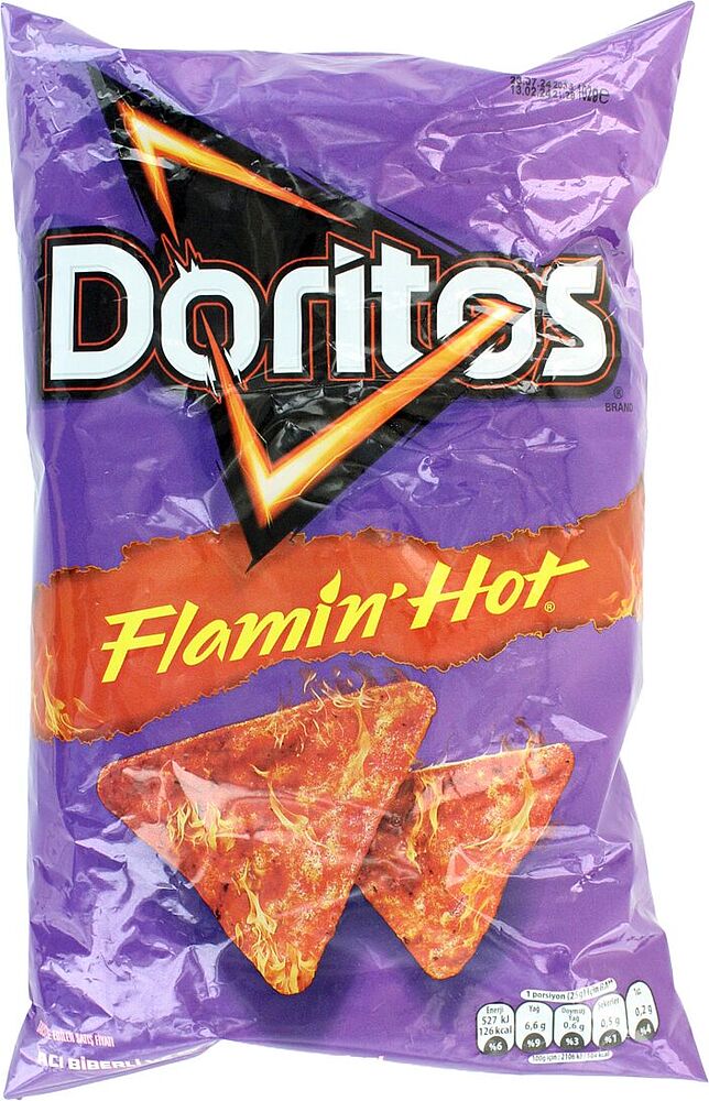 Չիպս պանրի և պղպեղի «Doritos Flamin Hot» 102գ