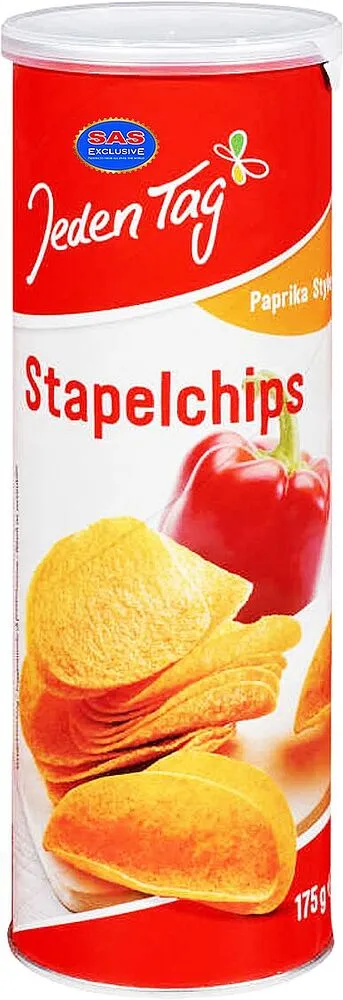Chips "Jeden Tag" 175g Paprika