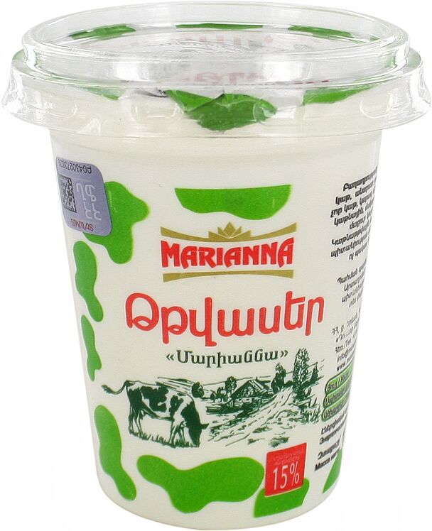 Sour cream "Marianna" 180g, richness: 15%