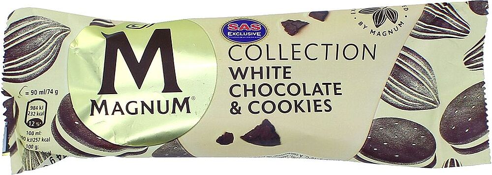 White chocolate ice cream "Magnum" 90g