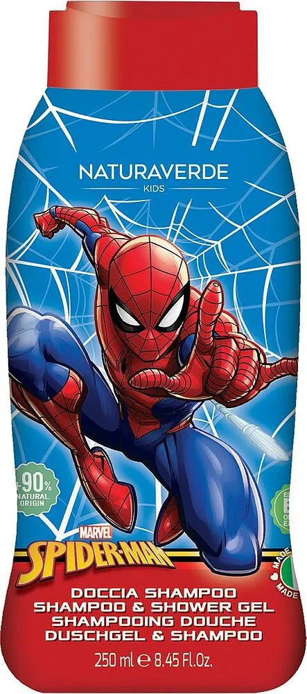 Baby shampoo-shower gel "Naturaverde Bio Spiderman" 250ml
