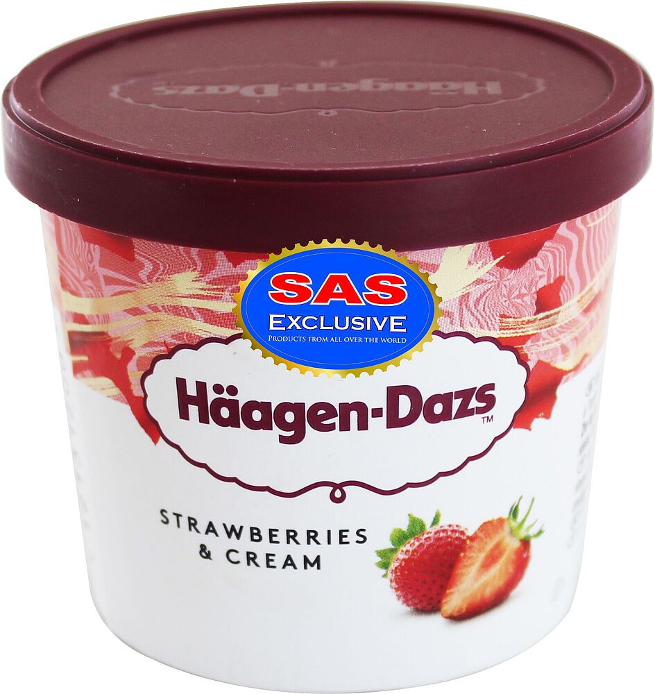 Պաղպաղակ ելակի և սերուցքի «Häagen-Dazs Strawberry & Cream» 87գ