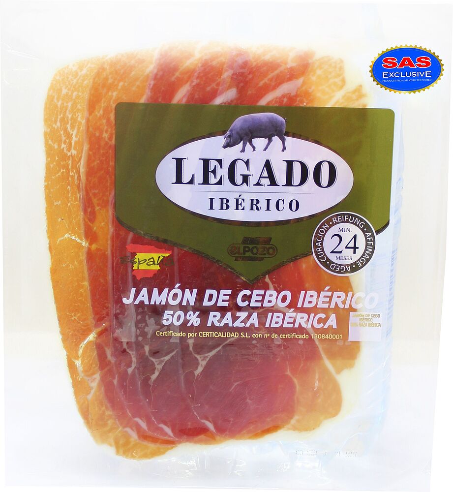 Cured sliced jamon "Elpozo Iberico Legado" 60g