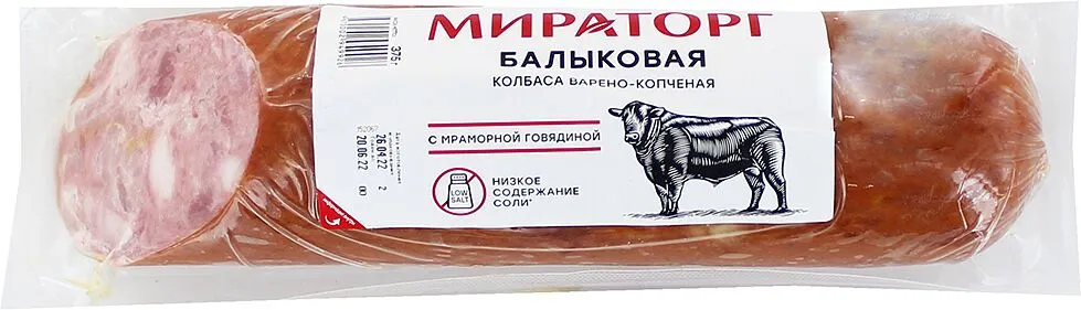 Колбаса варено-копченая "Мираторг Балыковая" 375г