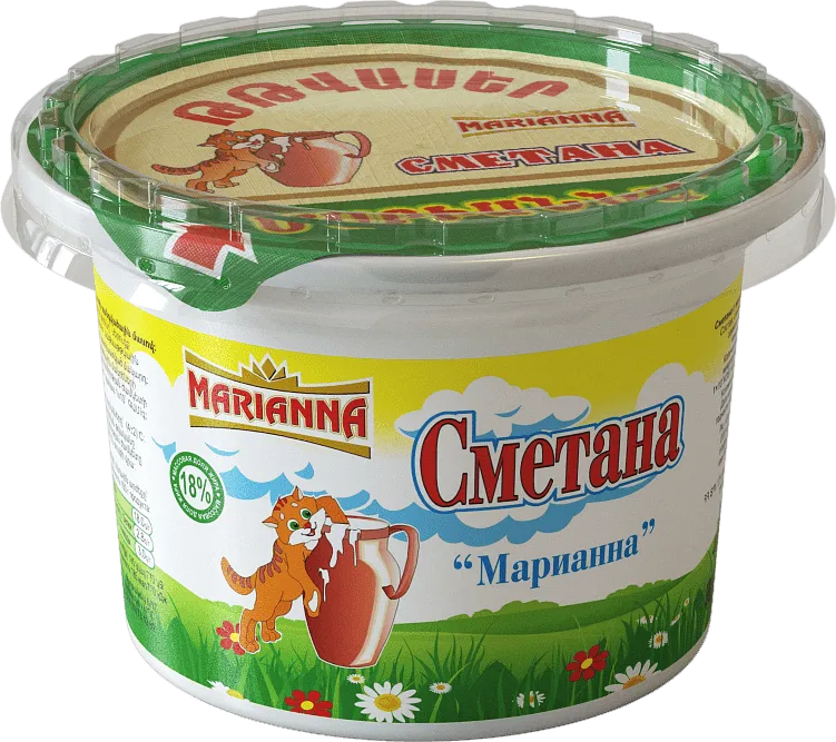 Сметана ''Марианна''  400г, жирность: 18%