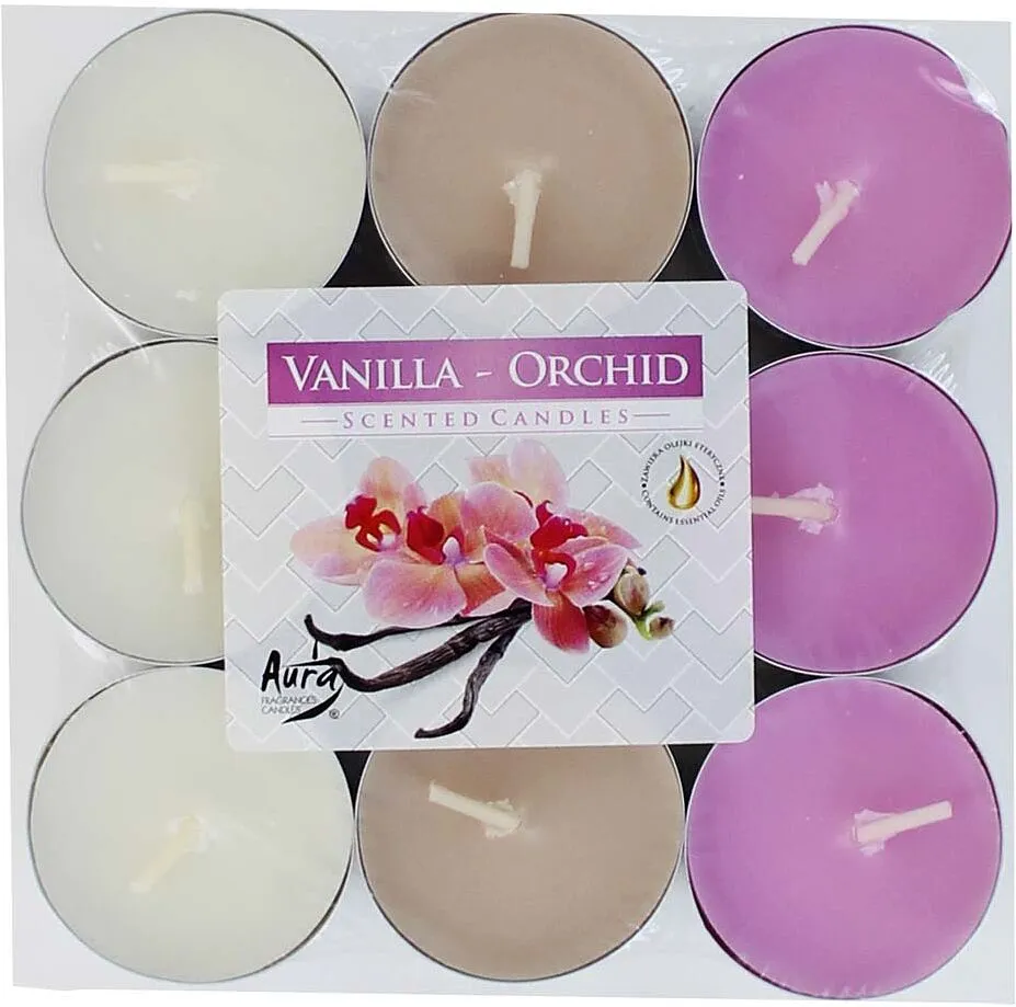 Свеча ароматическая "Aura Bispol Vanilla Orchid" 18 шт