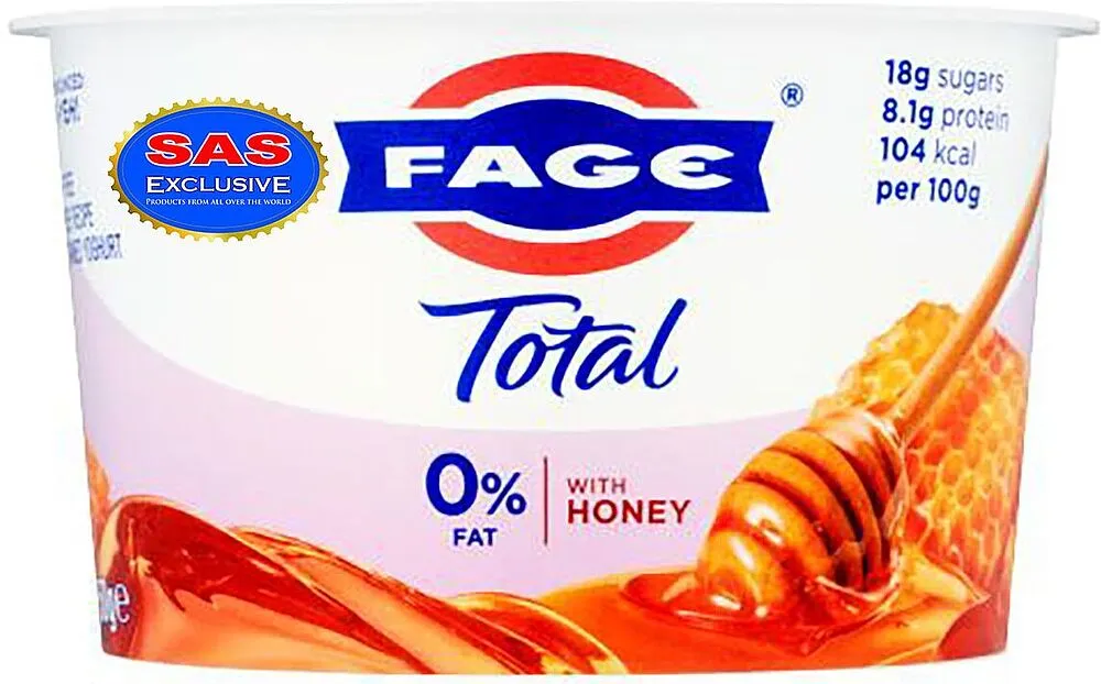 Յոգուրտ մեղրով «Fage Total» 150գ, յուղայնությունը՝ 0%
