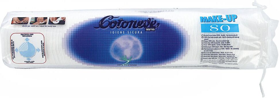 Cotton pads "Cotoneve Sisma" 80 pcs