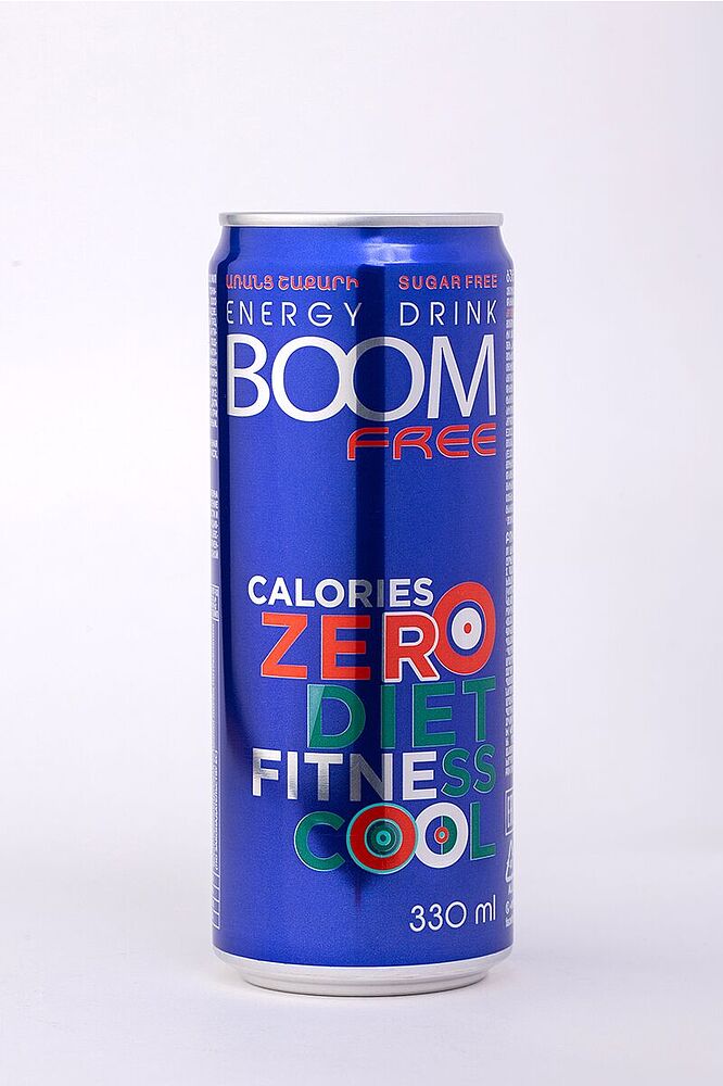 Էներգետիկ գազավորված ըմպելիք «Boom Zero» 330մլ 