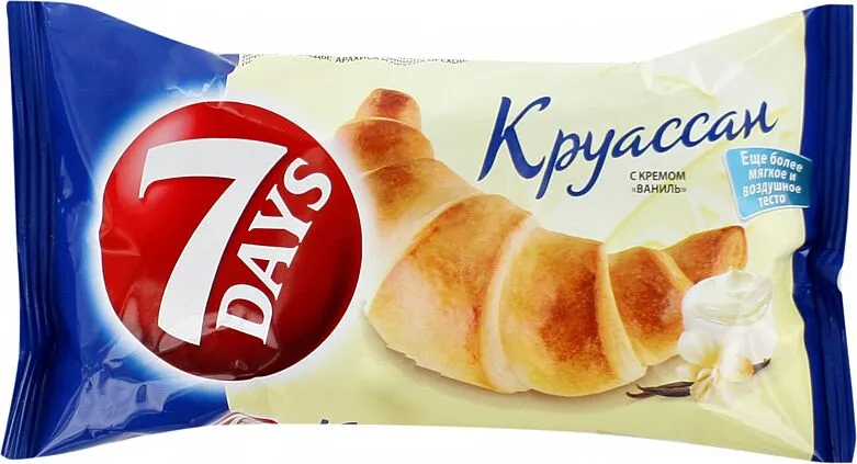 Круассан с ванильной начинкой "7Days" 65г 