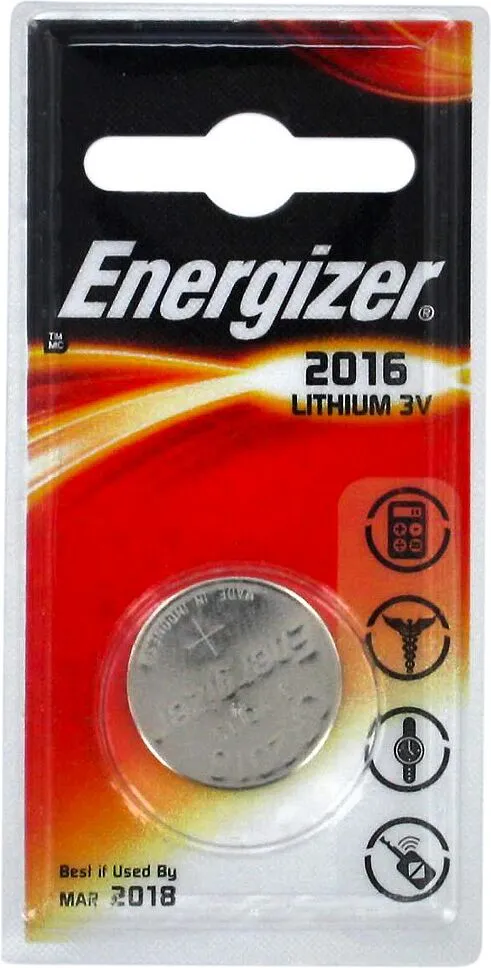 Литиевая батарейка "Energizer CR2016 3V" 1шт