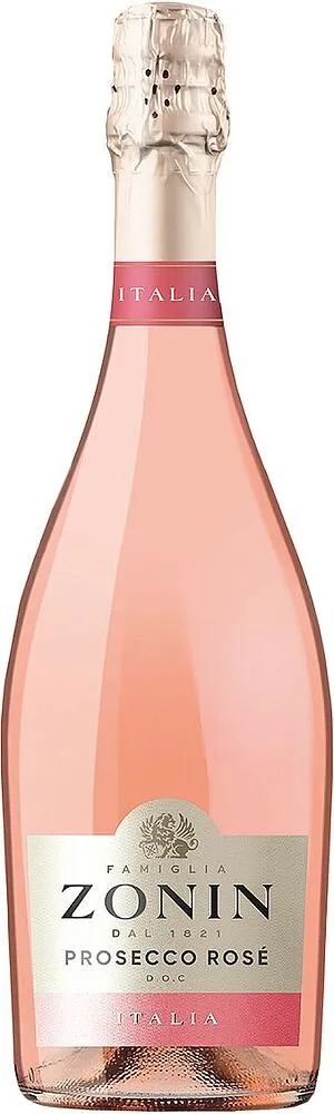 Игристое вино "Zonin Rose Brut" 0.75л
