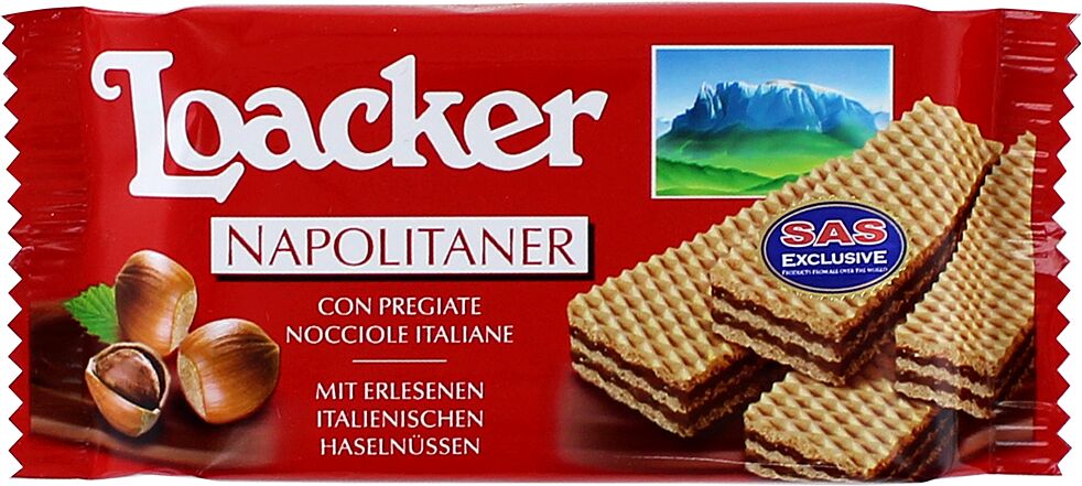 Wafer with nut filling "Loacker Napolitaner"  45g 