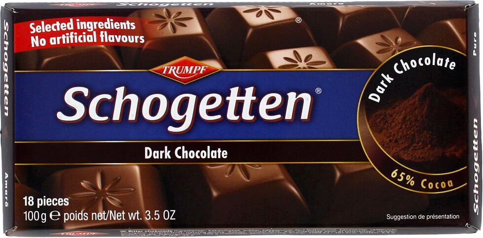 Շոկոլադե սալիկ դառը «Schogetten» 100գ