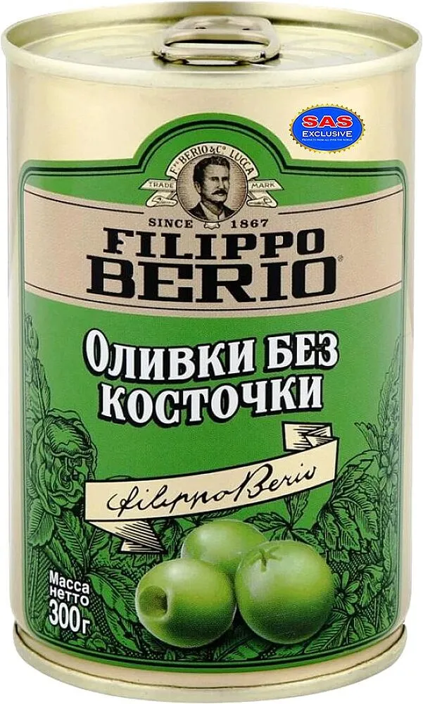 Ձիթապտուղ կանաչ առանց կորիզ «Filippo Berio» 300գ
