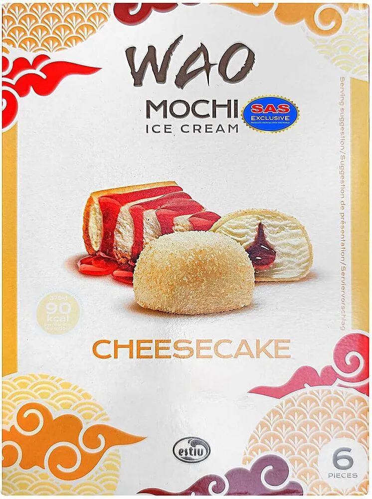 Cheesecake ice cream "WAO Mochi" 210g
