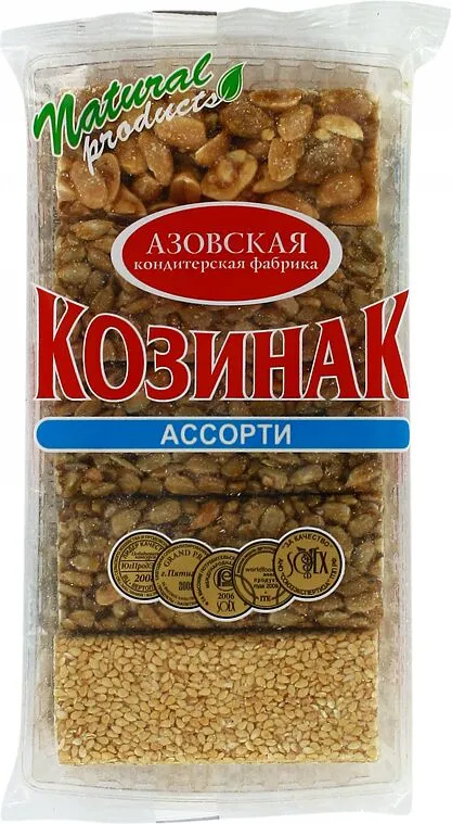 Nuts and honey bar assortment "Natural Products Azovskaya" 280g 