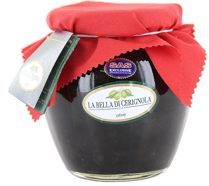 Black olives with pit "La Bella di Cerignola" 580ml