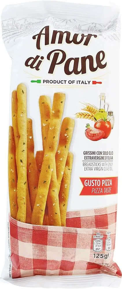Хлебные палочки со вкусом пиццы "Amor Di Pane" 125г
