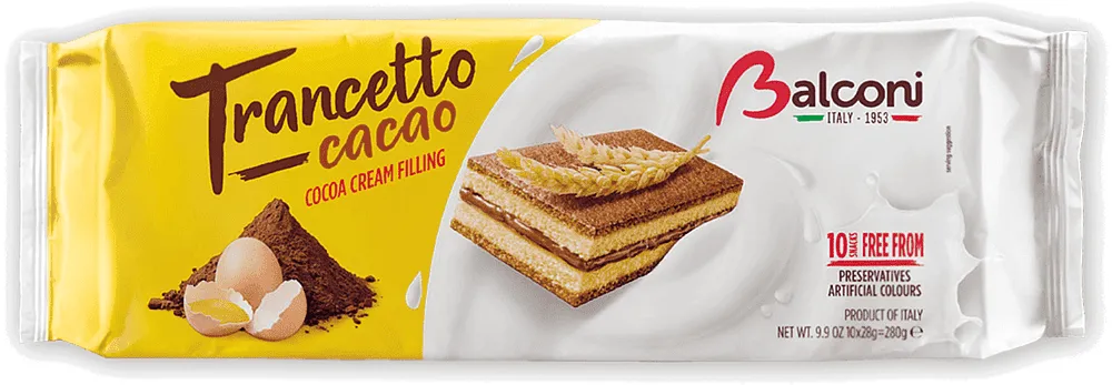 Cocoa filling biscuit "Balconi Trancetto" 280g