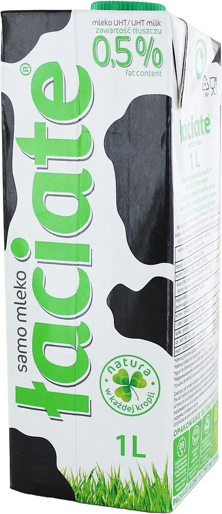 Milk "Laciate" 1l, richness: 0.5%