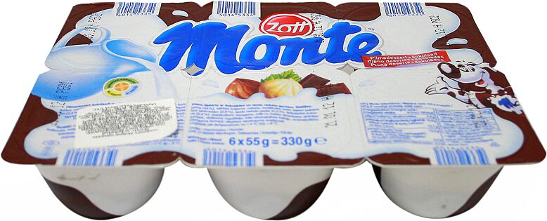 Молочный десерт "Zott Monte" 55г, жирность: 13.3%, 