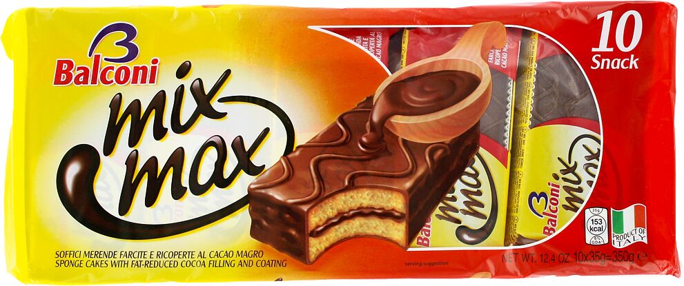 Բիսկվիթ շոկոլադե «Balconi Mix Max» 350գ