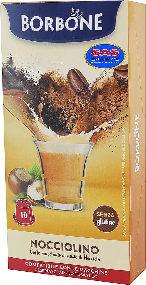 Coffee capsules "Borbone Cappuccino Nocciola" 70g
