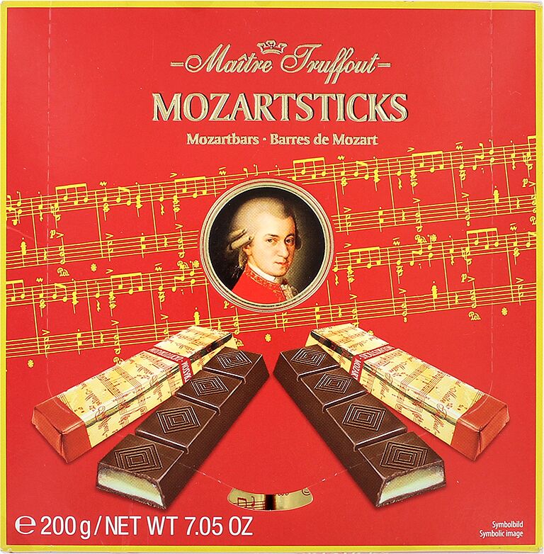 Набор шоколадных конфет "Maitre Truffout Mozartsticks" 200г