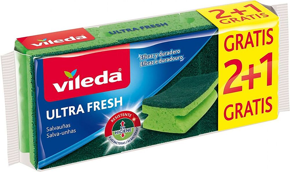Սպունգ սպասք լվանալու «Vileda Ultra Fresh» 2 հատ
