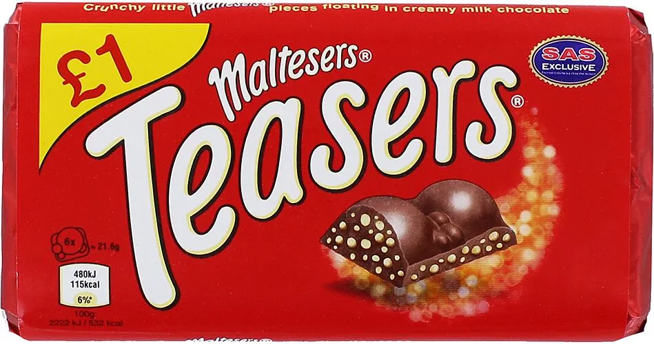 Շոկոլադե սալիկ «Maltesers Teasers» 100գ