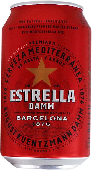 Beer "Estrella Damm" 0.33l